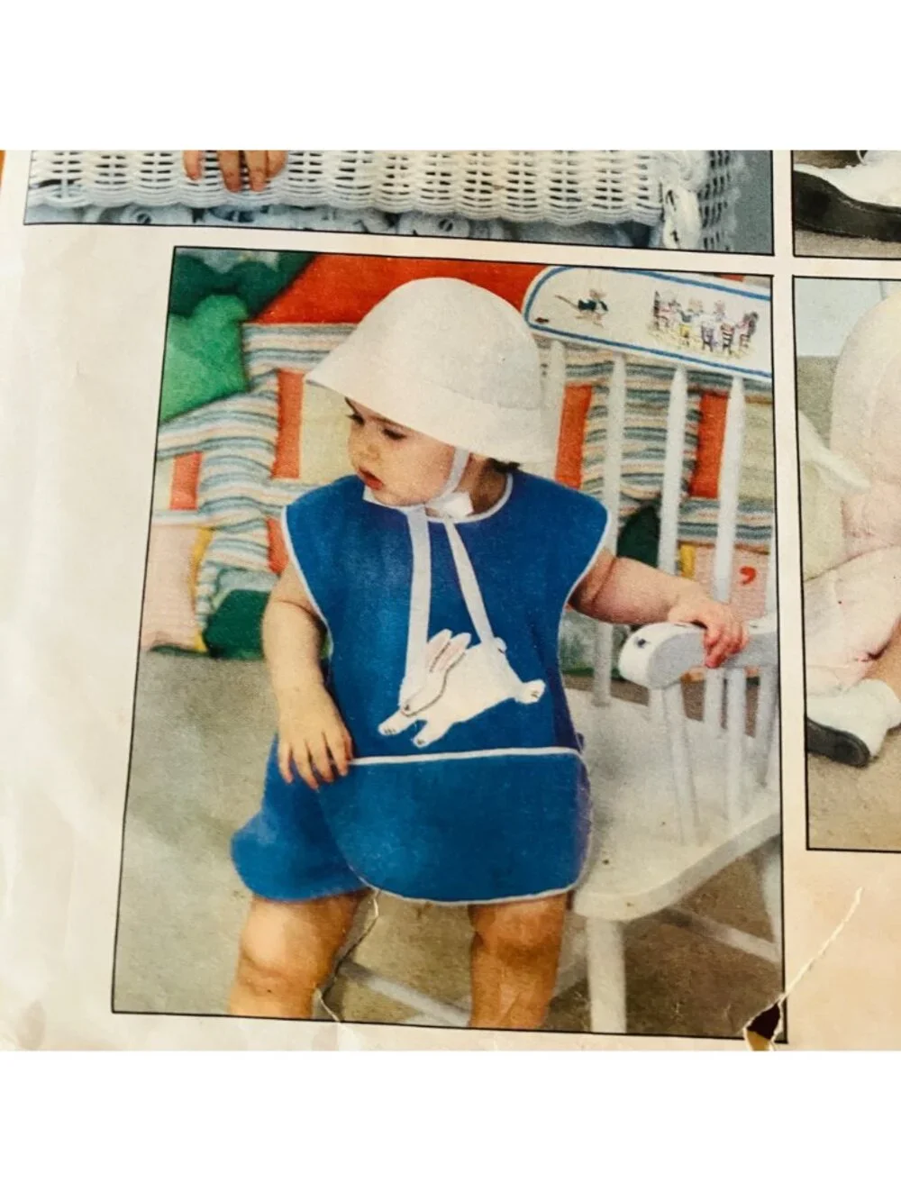 Little Vogue 2177 1980s Toddlers Bibs and Bonnets Sewing Pattern Size 1-4 CC